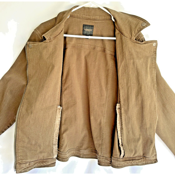 Liverpool Women's Bradford Moto Denim Jacket Brown XXL - Picture 3 of 5